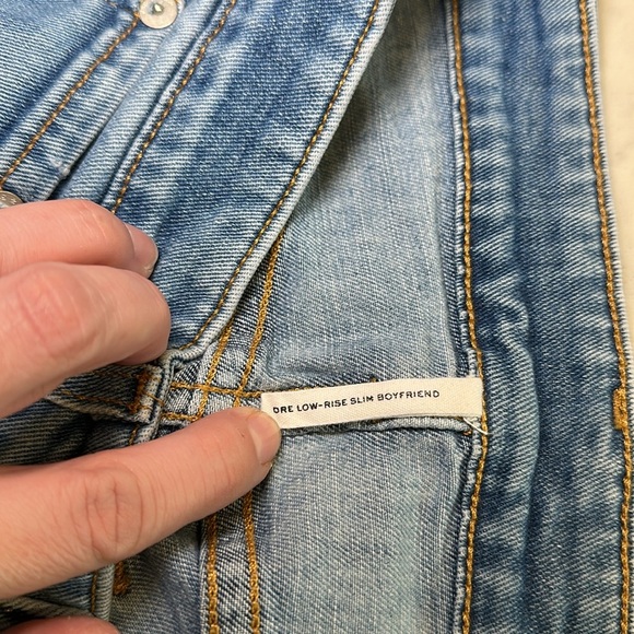 Rag & Bone Dre Low Rise Slim Boyfriend Women’s Jeans Distressed Med Wash Sz 25 - Picture 4 of 8